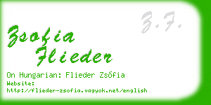 zsofia flieder business card